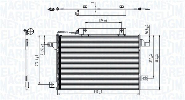 Купити 350203745000 Magneti Marelli Радіатор системи охолодження кондиціонера
